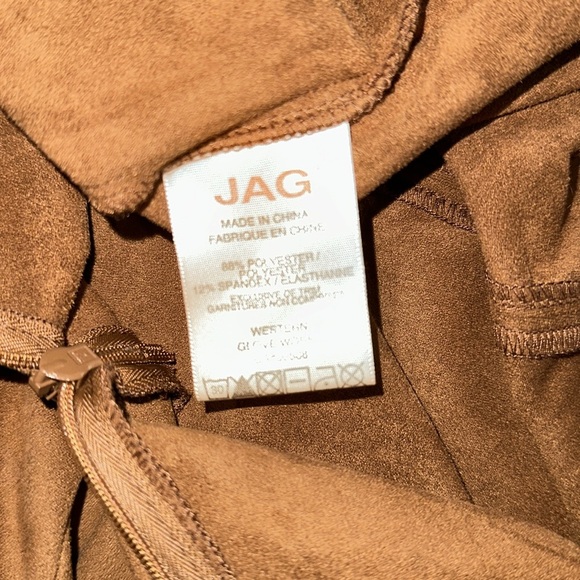 Jag Jeans Elegant Brown faux suede midi Skirt size large - Picture 2 of 5